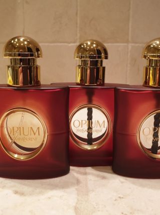 Lot 3 flacons opium 30 ml eau de parfum années 80