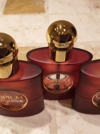 Lot 3 flacons opium 30 ml eau de parfum années 80