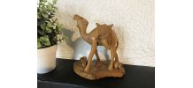 Statuette dromadaire en bois