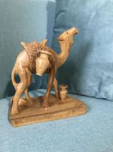 Statuette dromadaire en bois