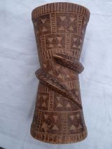 vase , mortier sculpté, africain