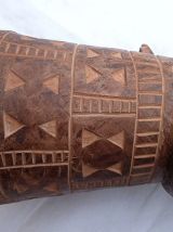 vase , mortier sculpté, africain