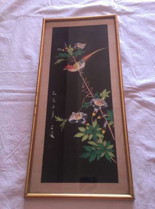 Ancienne peinture sur soie