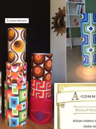Création d'abat-jour vintage sur-mesure by A-comme-abat-jour
