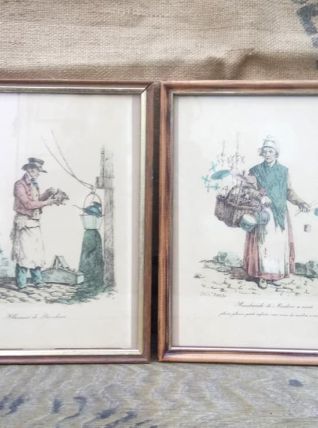 Lithographies Carle Vernet (les métiers d'autrefois)
