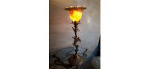  grand lampe art deco , tulipe pate de verre, art nouveau en