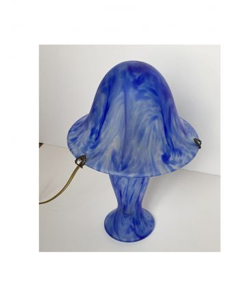 Lampe champignon en pate de verre de style art nouveau.