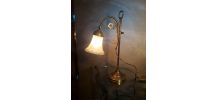 lampe de bureau laiton 1900  a 30  belle patine   avec sa tu
