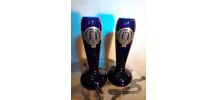  2vases en faience sarreguemines 38x14 tres classe 1960  ave