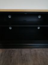 Meuble TV Restylé Noir/Bois Naturel