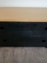 Meuble TV Restylé Noir/Bois Naturel
