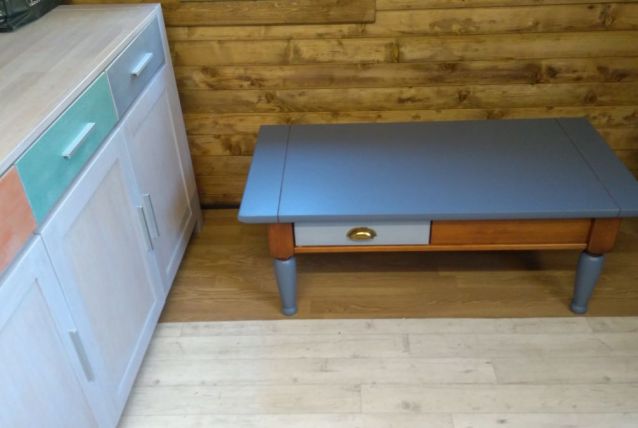 Table basse relookée