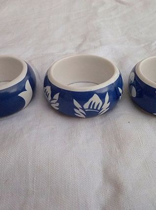ronds de serviettes de table en porcelaine