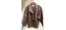 veste femme  en cuir marron , vintage