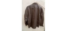 veste femme  en cuir marron , vintage