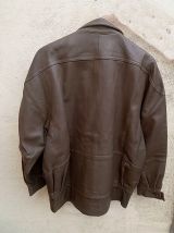 veste femme  en cuir marron , vintage