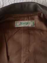 veste femme  en cuir marron , vintage