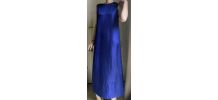 Robe en soie bleu