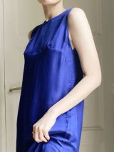 Robe en soie bleu