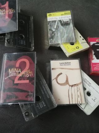 Lot de 5 cassettes italiennes - Battisti et Mina