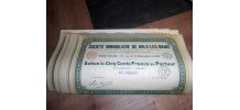 Lot 10 Actions de 500 francs au Porteur en 2 lots 1927-1931