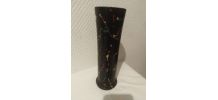Vase en bambou Vintage peint Art-deco