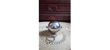 Lot de 4 spots/appliqués boule en métal chromé Années 70