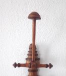 Ancienne patère et porte chapeau en bois