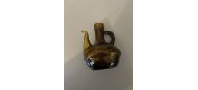 Carafe à huile en verre ambré année 70