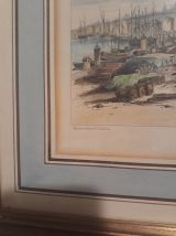 Gravure, litho ancienne, Quinconces Bordeaux