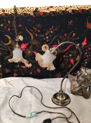 Lampe (60 €) et Suspension (35 €)