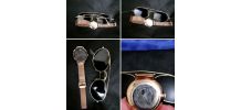 Lunette Ray ban et montre dore 23cm/1,3cm