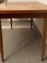  Table de salle à manger vintage danoise en chêne clair 1960