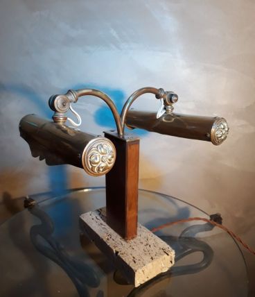 lampe de bureau  laiton  ( notaire)  1920  a30  art deco  av