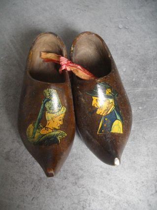lot de 2 paires de sabots en bois déco