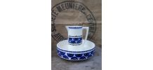 Ensemble de toilette ancien en faïence - K&amp;amp;G Luneville 