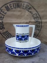 Ensemble de toilette ancien en faïence - K&amp;G Luneville 