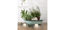 Bassine en tôle émaillée vert 