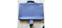 cartable cuir bleu pour cadre vélo homme