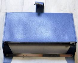 cartable cuir bleu pour cadre vélo homme