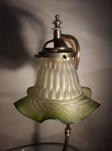 lampe reglable laiton style art déco en laiton et tulipe ver