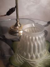 lampe reglable laiton style art déco en laiton et tulipe ver