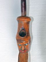 Pipe en bois du 19e figurant une tête d'homme 