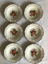 Série de 6 assiettes - en  faience