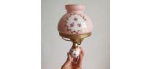 Applique en opaline rose