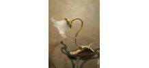 jolie petite lampe de bureau art nouveau bronze et laiton  b