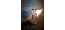 jolie petite lampe de bureau art nouveau bronze et laiton  b
