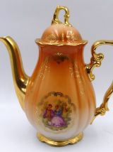 Service a café de la marque  Bavaria decor Fragonard doré a 