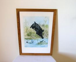 Eau forte aquarelle  de RIAB