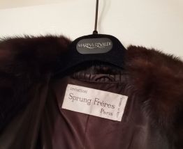 Manteau Vison  Dark Pleine Peau